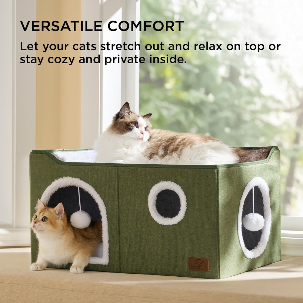 Bedsure cama cueva gatos estructura-mdf robusta para uso diario