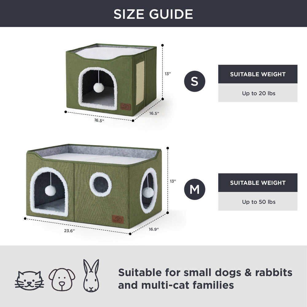 Bedsure cama cueva gatos rascador-sisal para cuidado de uñas