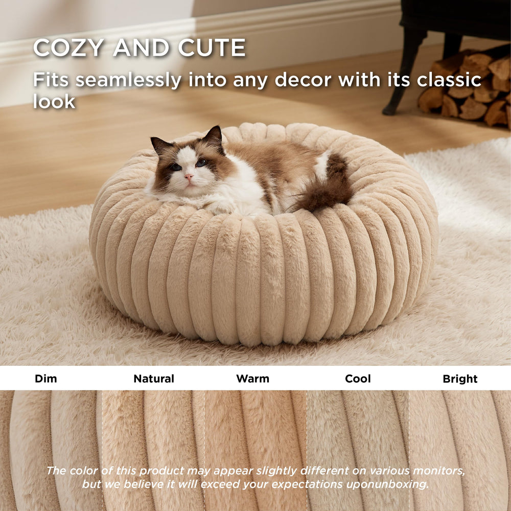 Bedsure Cama Donut Borde Elevado, soporte para cabeza y cuello