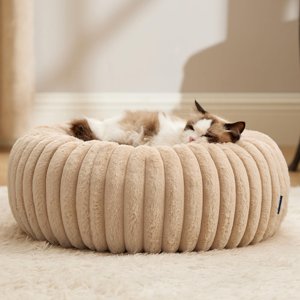 Bedsure Cama Donut Color Arena Beige, tono neutro que combina con cualquier estancia