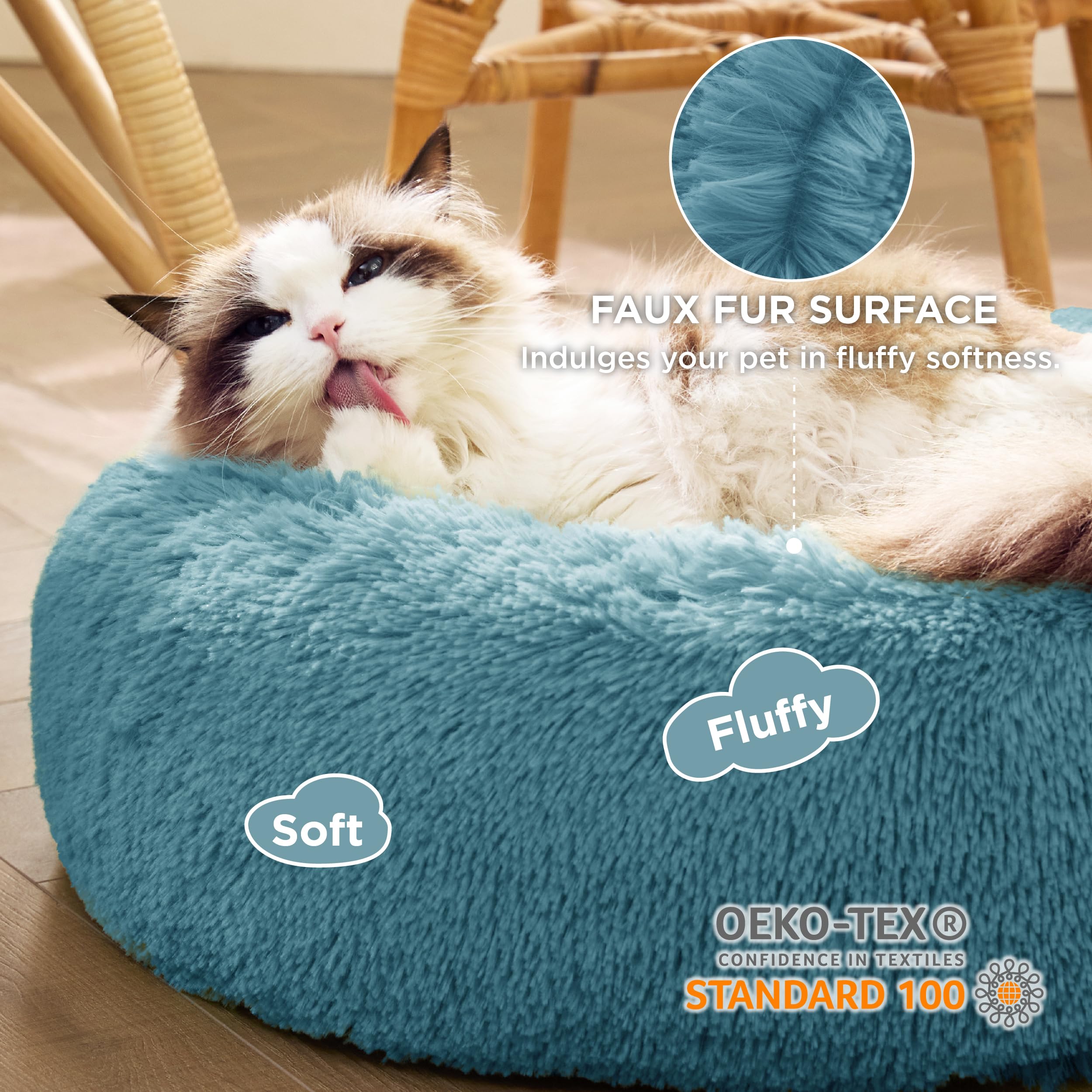 Bedsure cama gato 20 pulgadas, tamaño compacto para espacios pequeños
