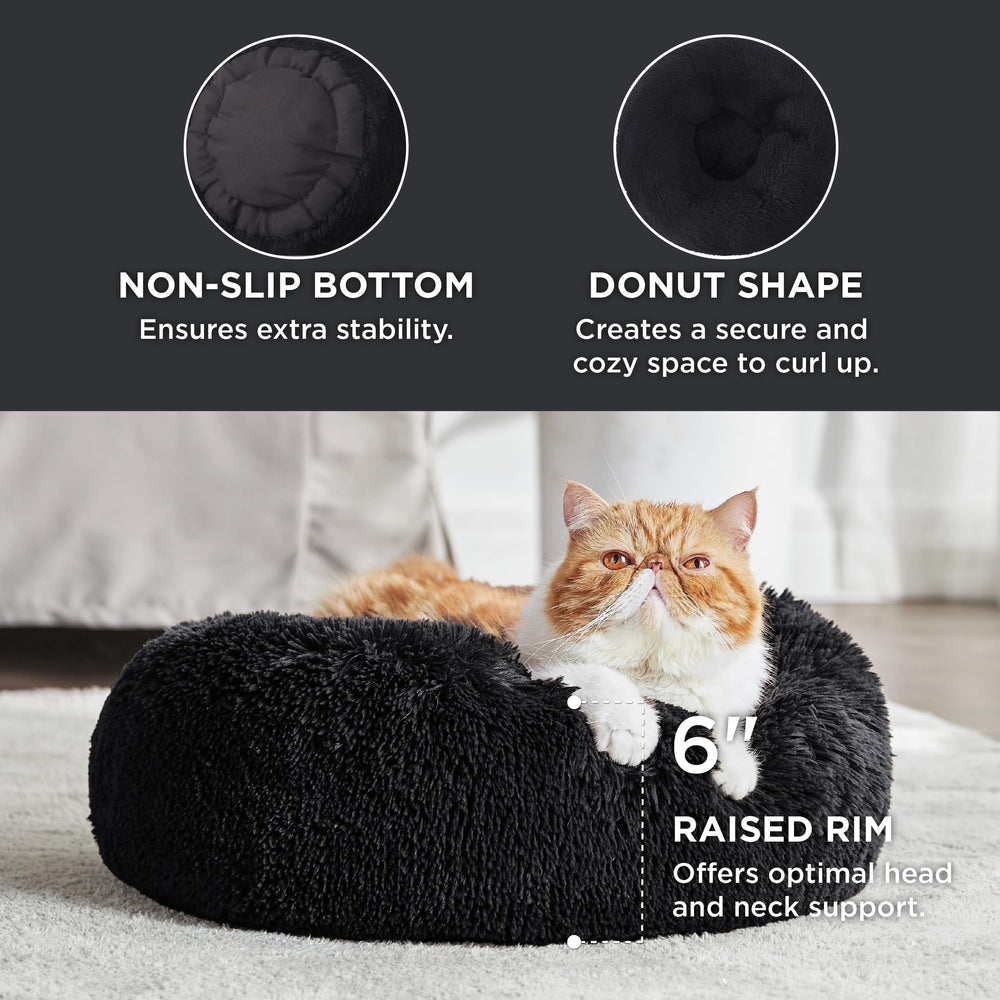 Bedsure cama gato felpa suave, tacto envolvente para acurrucarse.