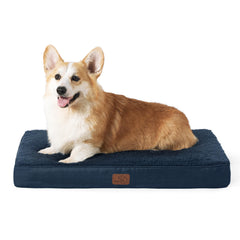 Bedsure cama grande para perro en jaula ofrece amplio espacio para descansar.