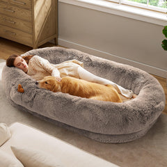 Bedsure cama humana para perro grande 71x44 con espuma ortopédica para descanso cómodo