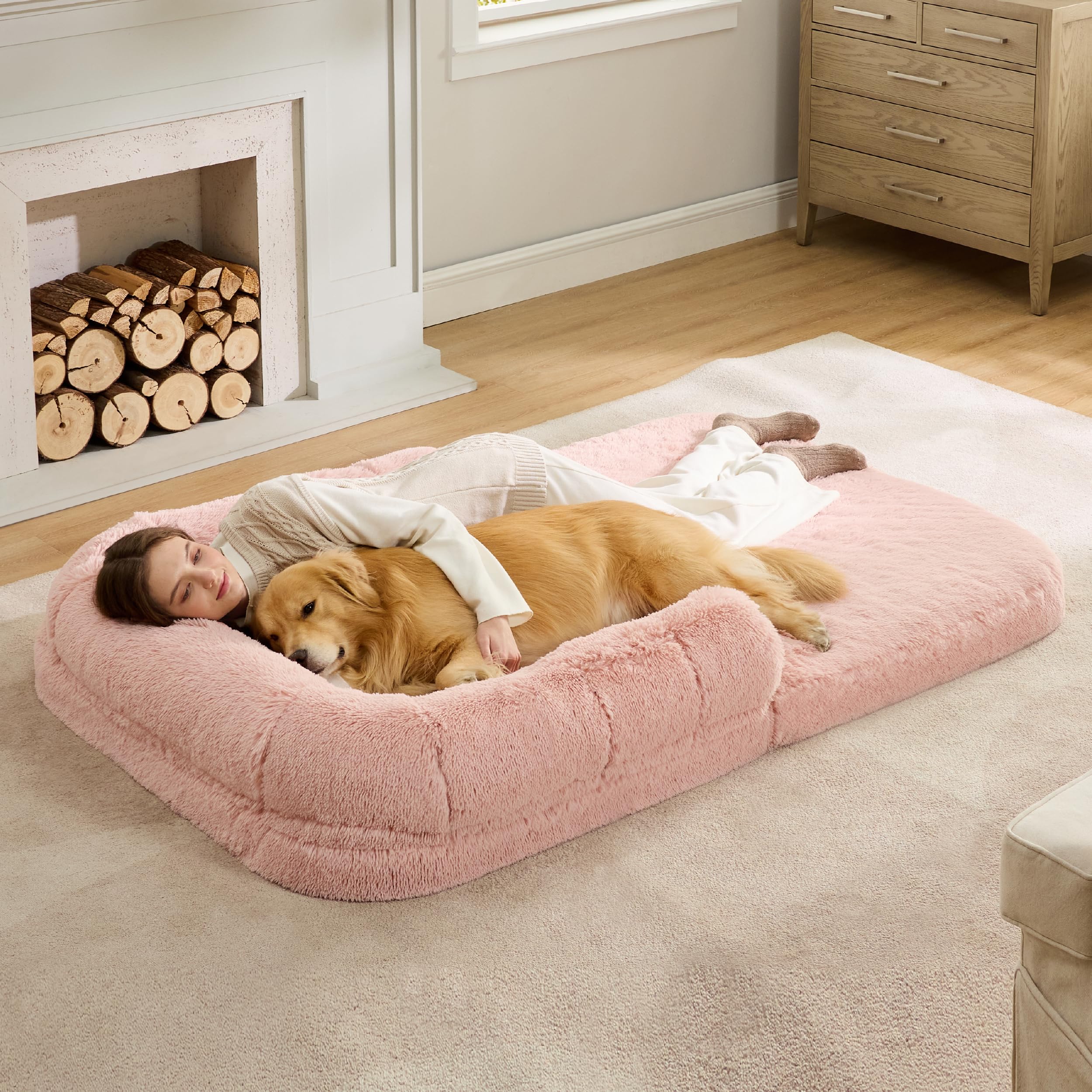 Bedsure: cama humana plegable y portátil para relajarse en casa o al aire libre.
