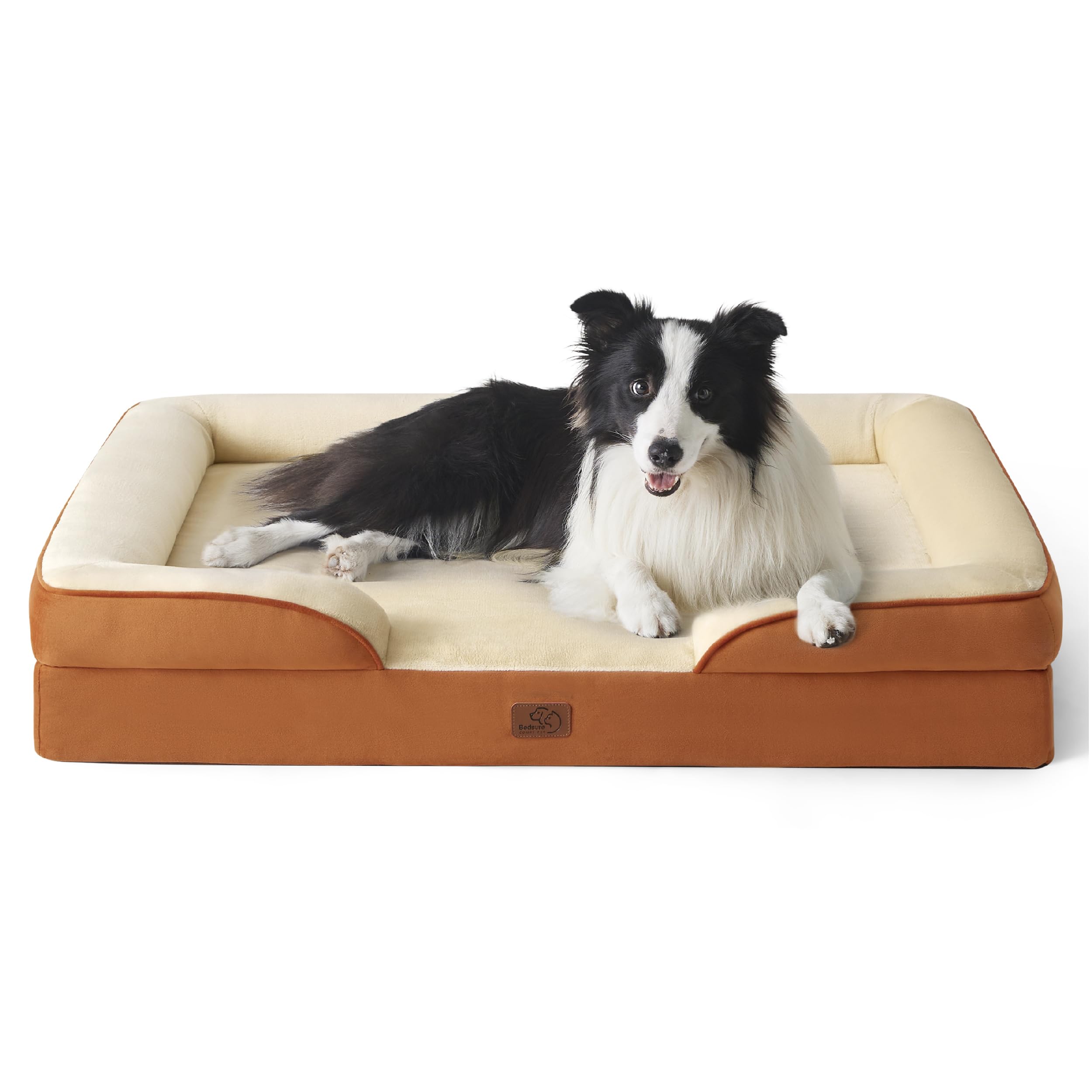 Bedsure cama ortopédica para perros grandes, soporte cómodo para descanso