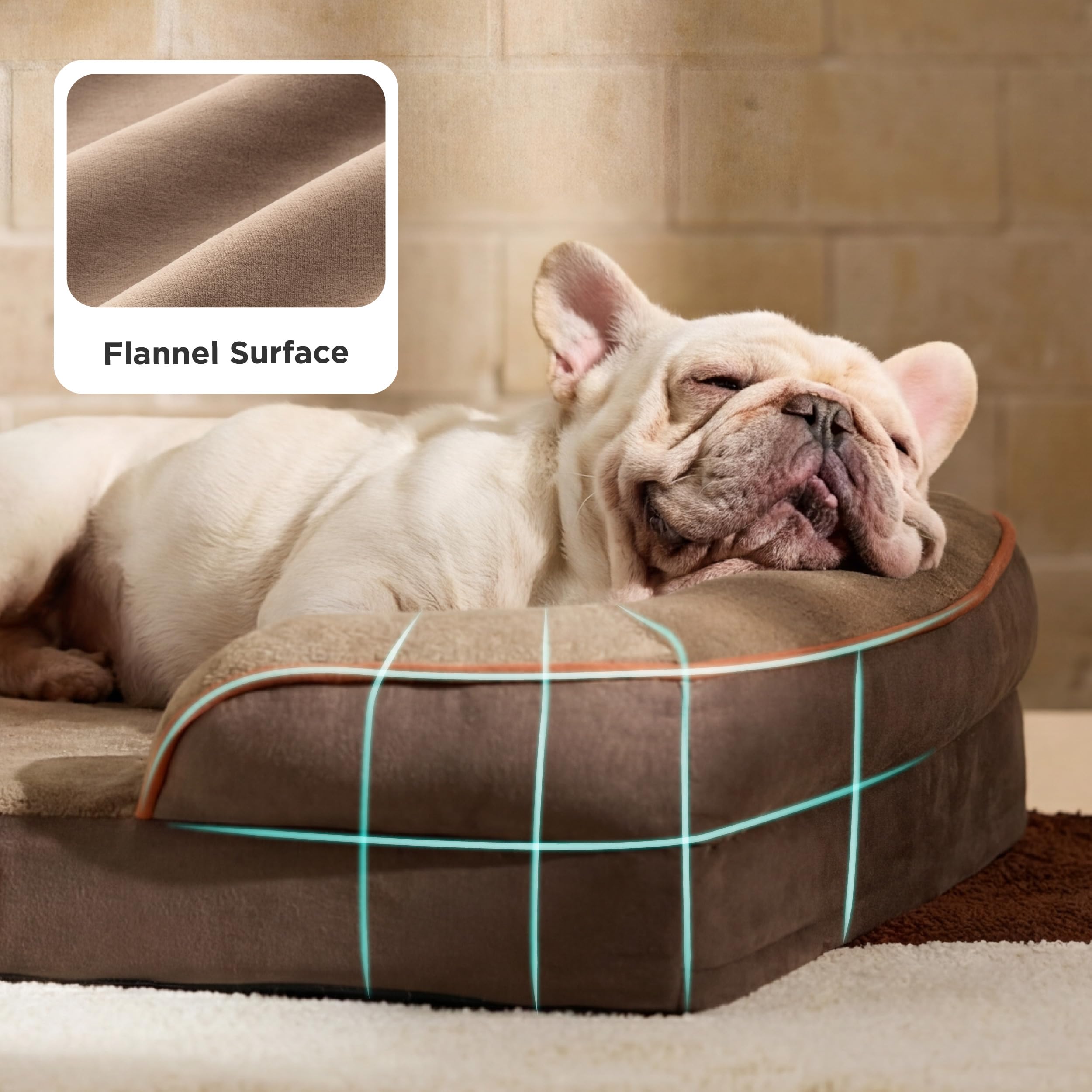 Bedsure cama ortopédica, entrada baja para facilitar subir y bajar.