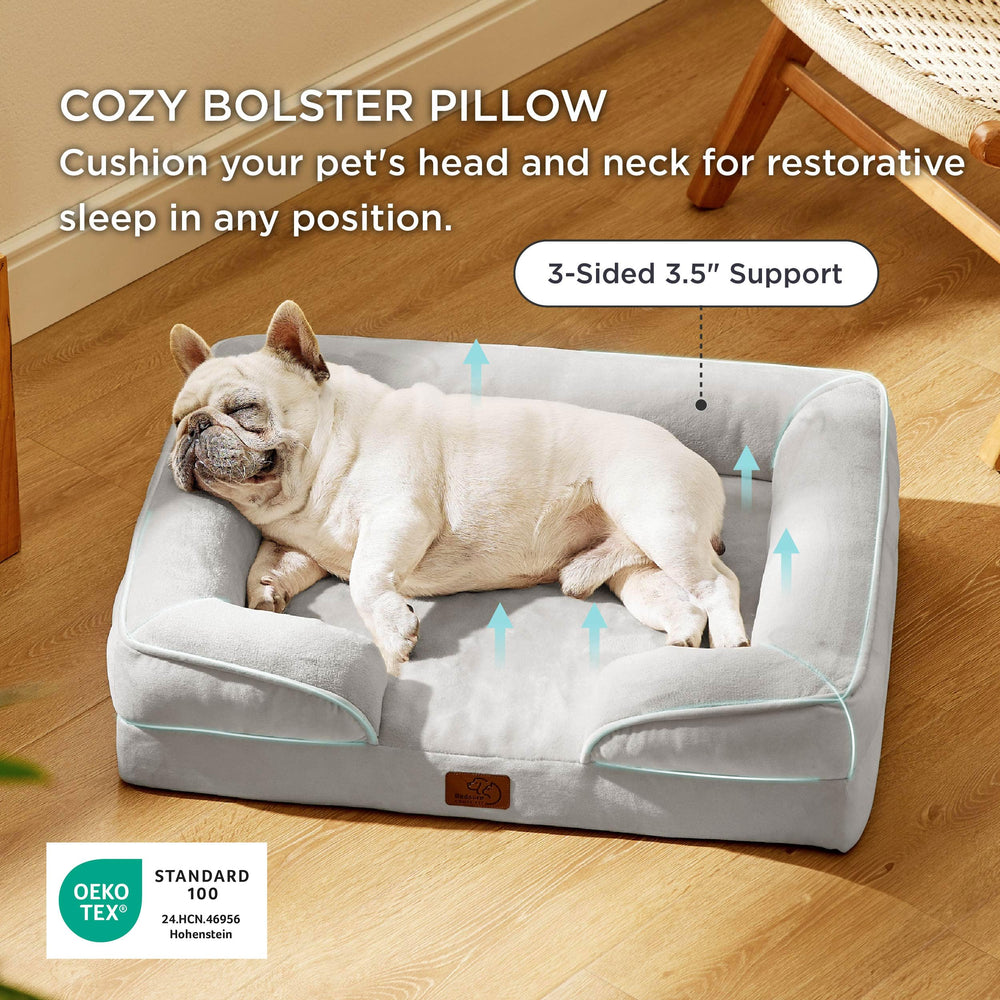 Bedsure cama ortopédica para perro mediano, funda desmontable lavable, mantenimiento sencillo.