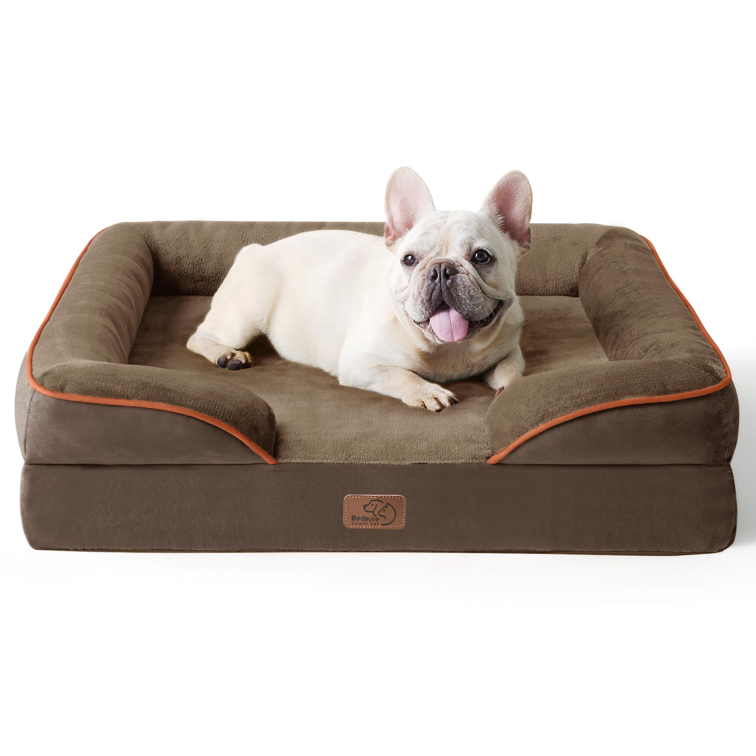 Bedsure cama ortopédica para perros medianos, vista general, descanso estable.