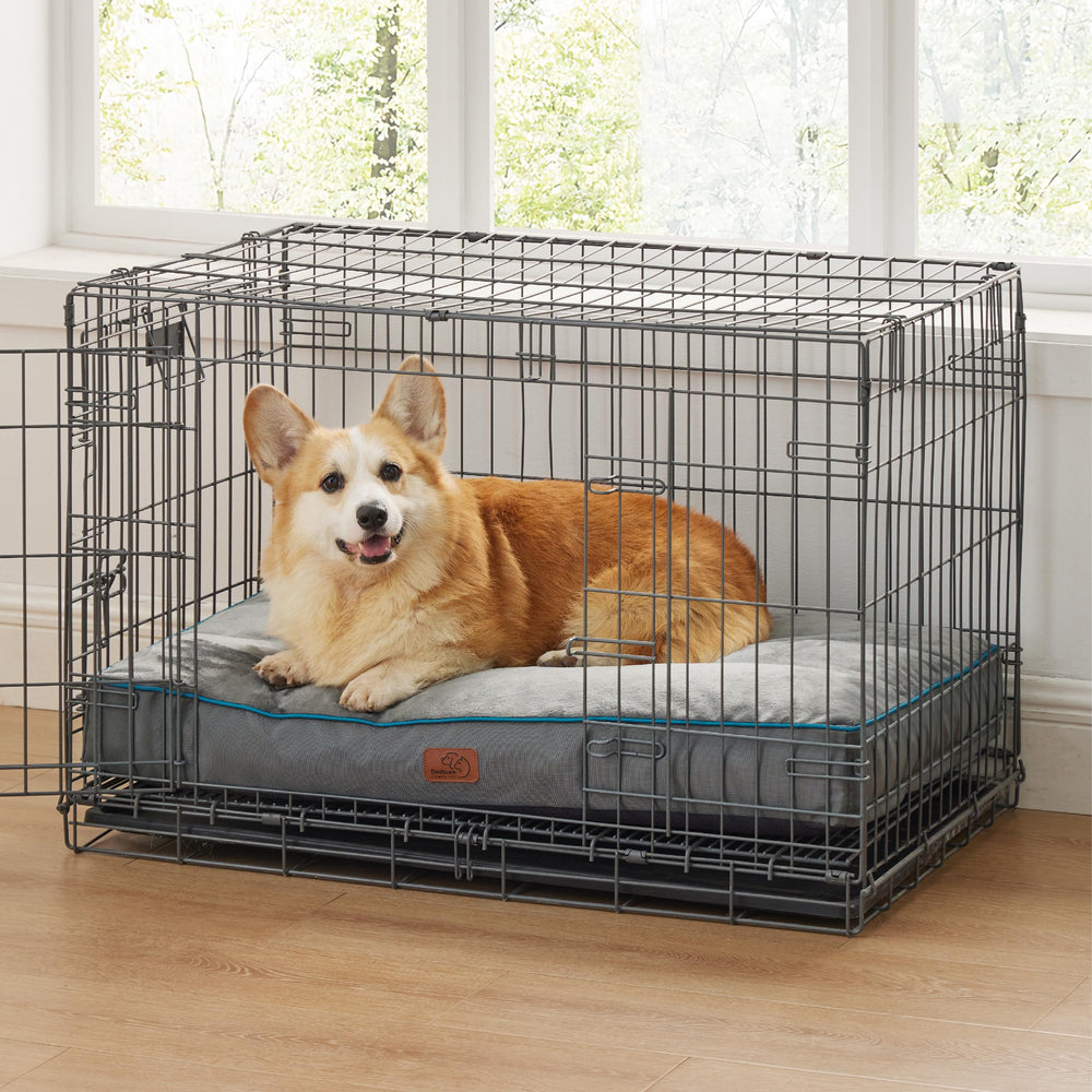 Cama Bedsure para jaula o transportadora, gris elegante