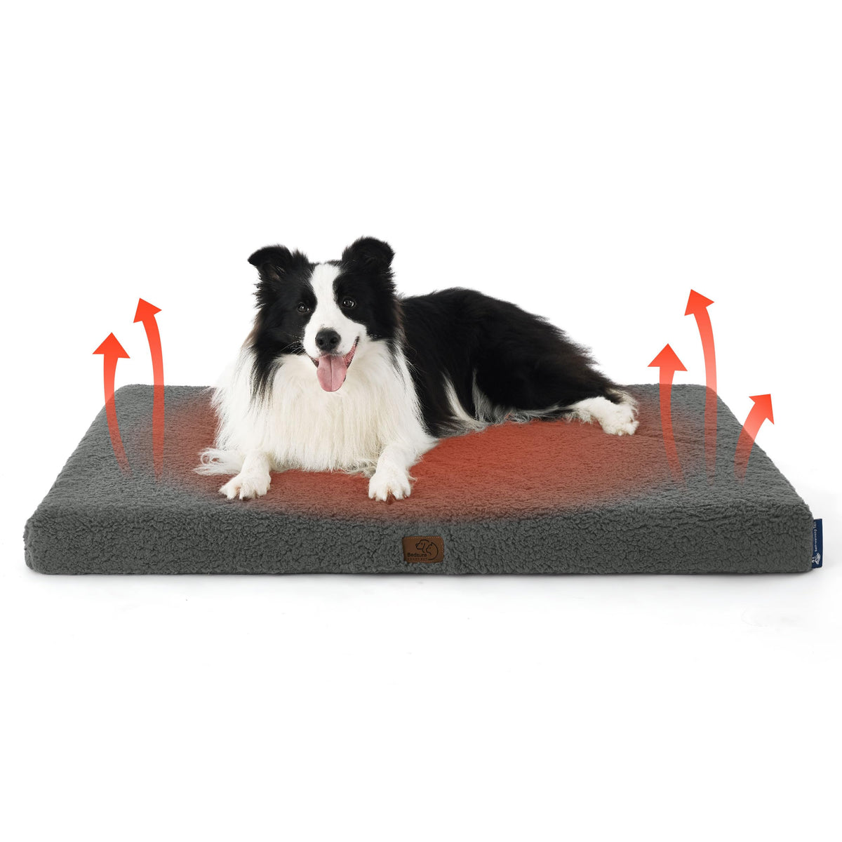 Bedsure cama auto-calentante grande, mantiene al perro cálido sin ruido.
