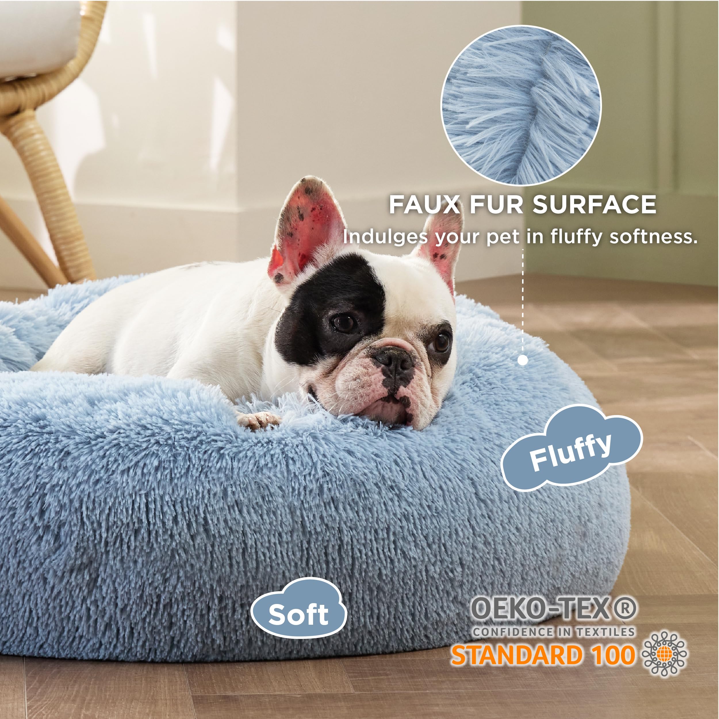 Bedsure base antideslizante mantiene la cama en su lugar.