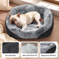 Bedsure cama para perro borde elevado que ofrece soporte para cuello y cabeza