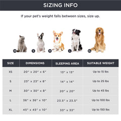Bedsure base antideslizante que mantiene estable la cama para mascotas.
