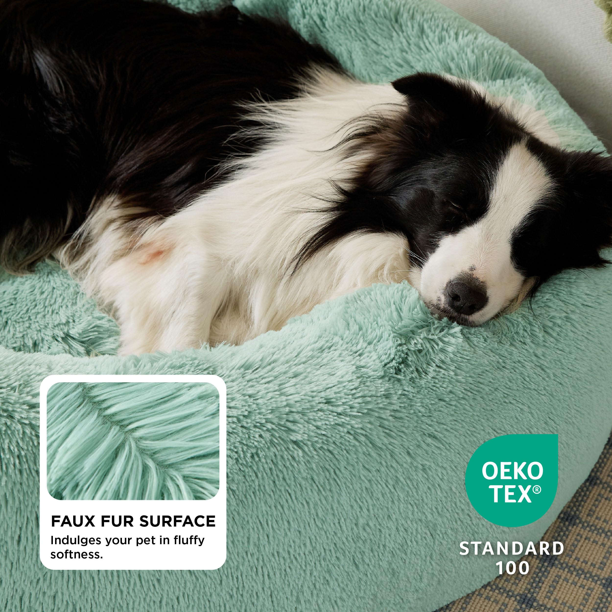 Bedsure cama para perros, pelaje sintético suave para una sensación lujosa y cálida.