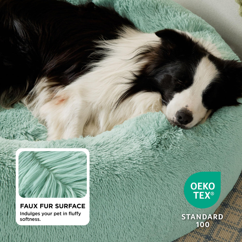 Bedsure cama para perros, pelaje sintético suave para una sensación lujosa y cálida.