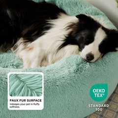 Bedsure cama para perros, pelaje sintético suave para una sensación lujosa y cálida.