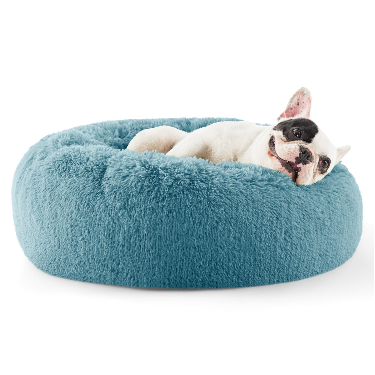 Bedsure cama-donut-23-pulgadas: descanso suave y seguro para perros pequeños.