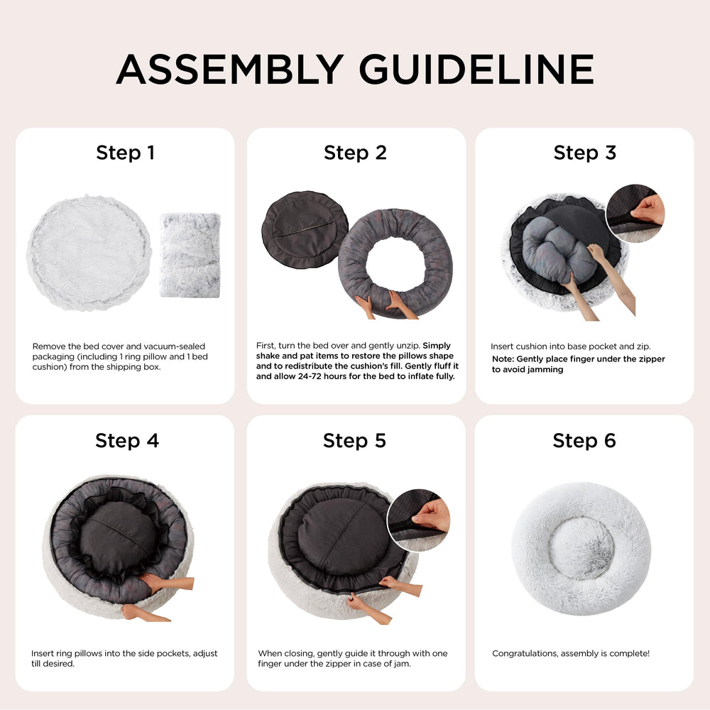 Borde elevado Bedsure Donut, apoyo para cabeza y cuello.