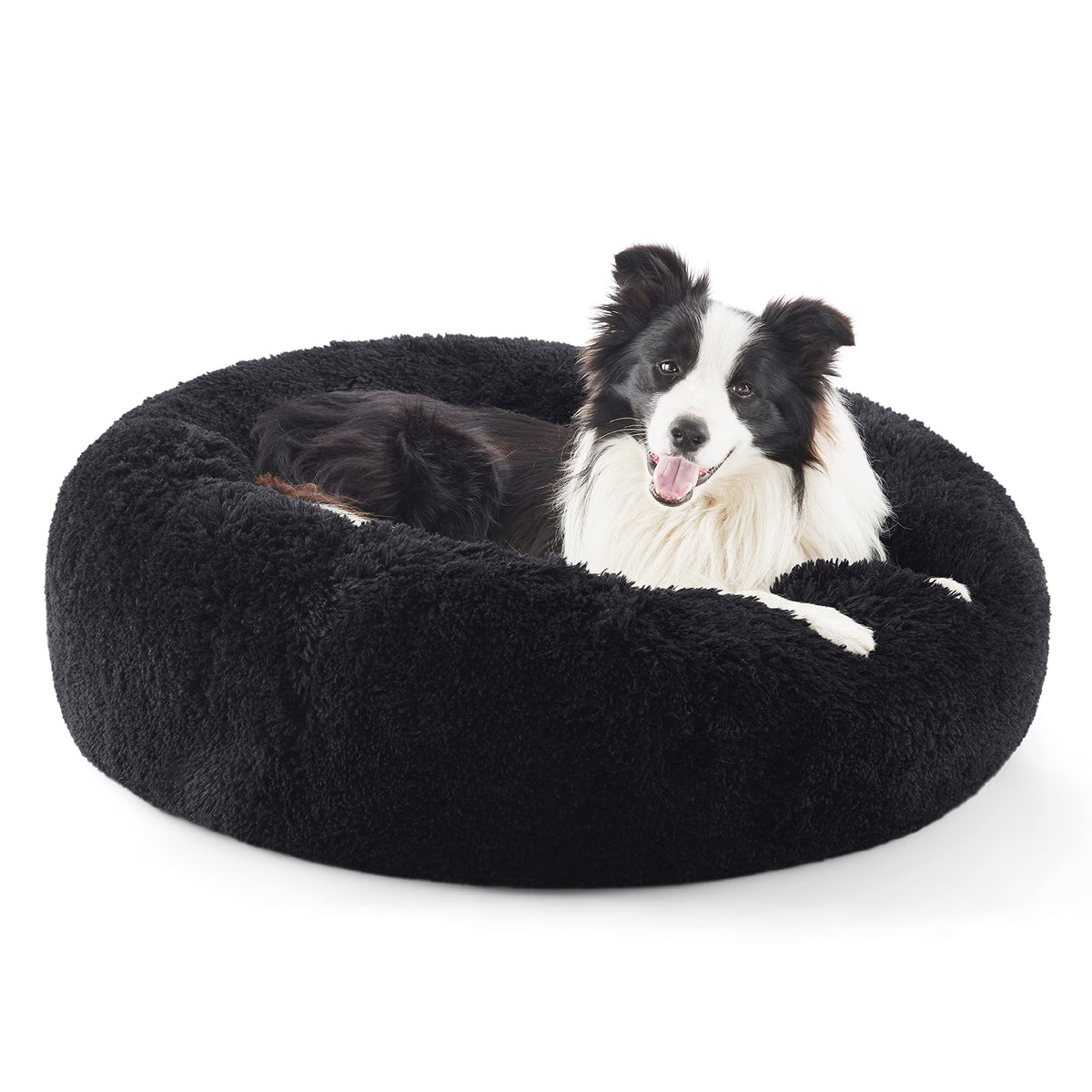 Bedsure cama para perro forma dona grande, vista superior, descanso cómodo