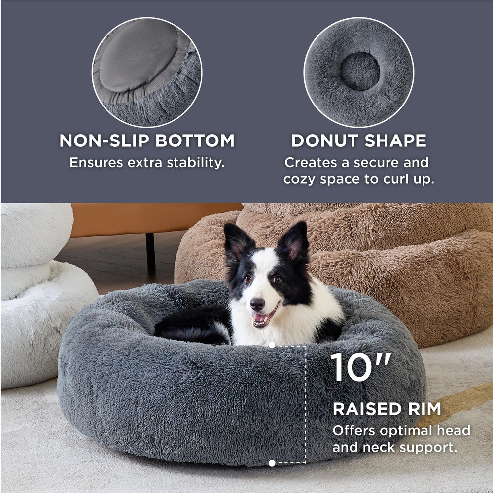 Bedsure cama donut grande con funda lavable removible para limpieza fácil