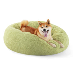 Bedsure cama para perro rosquilla verde de 30 pulgadas para descanso cómodo