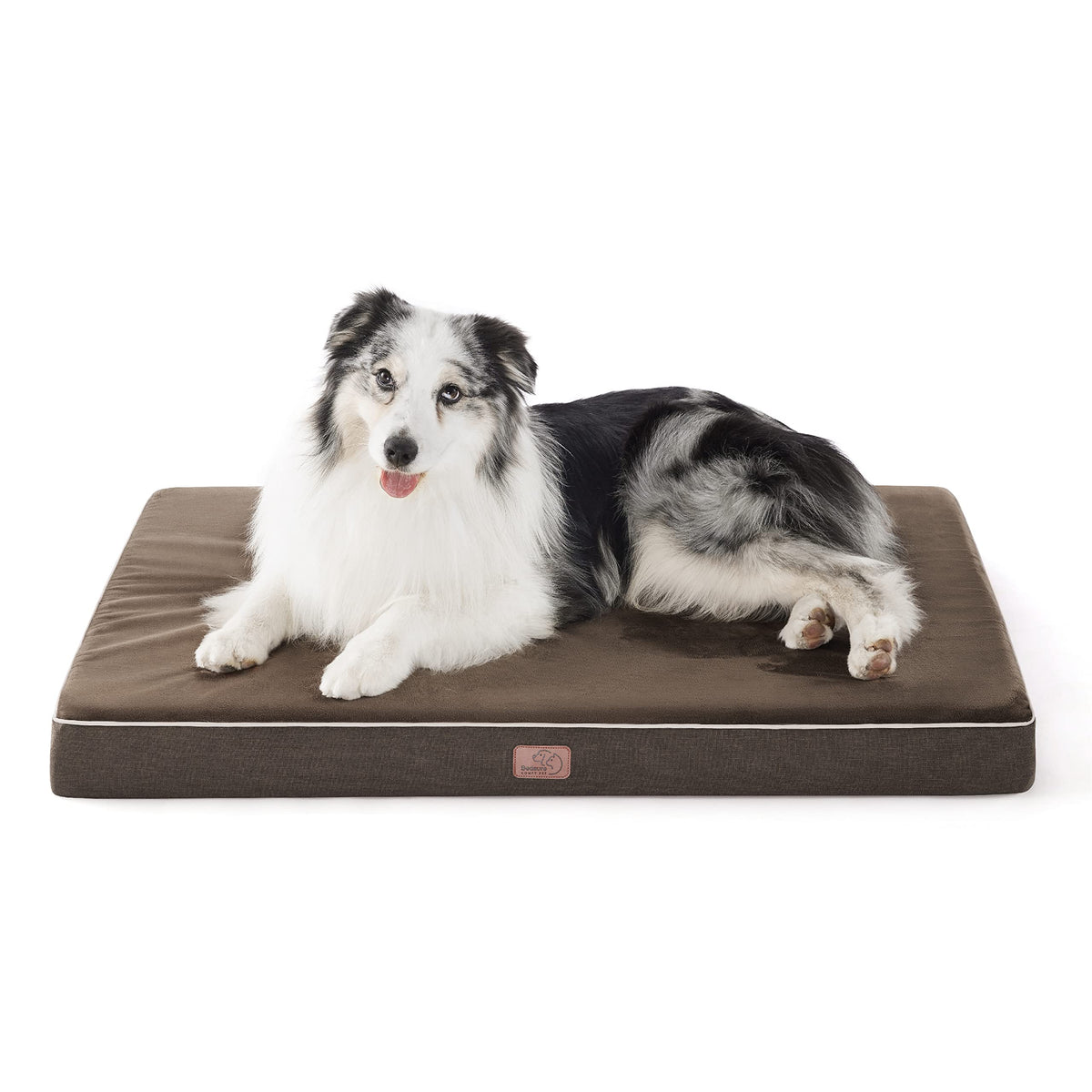 Bedsure cama para perro con espuma de memoria de doble capa para soporte.