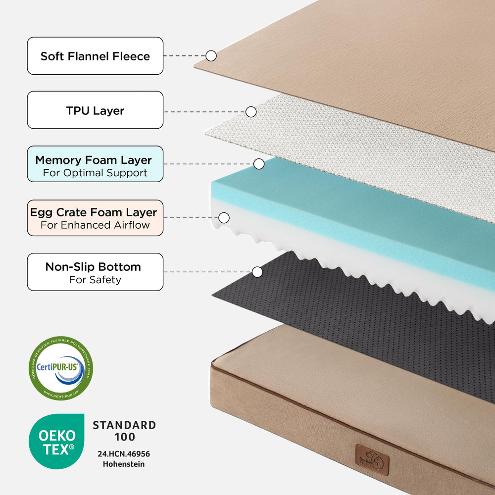 Bedsure cama en color khaki, estilo discreto y funcional