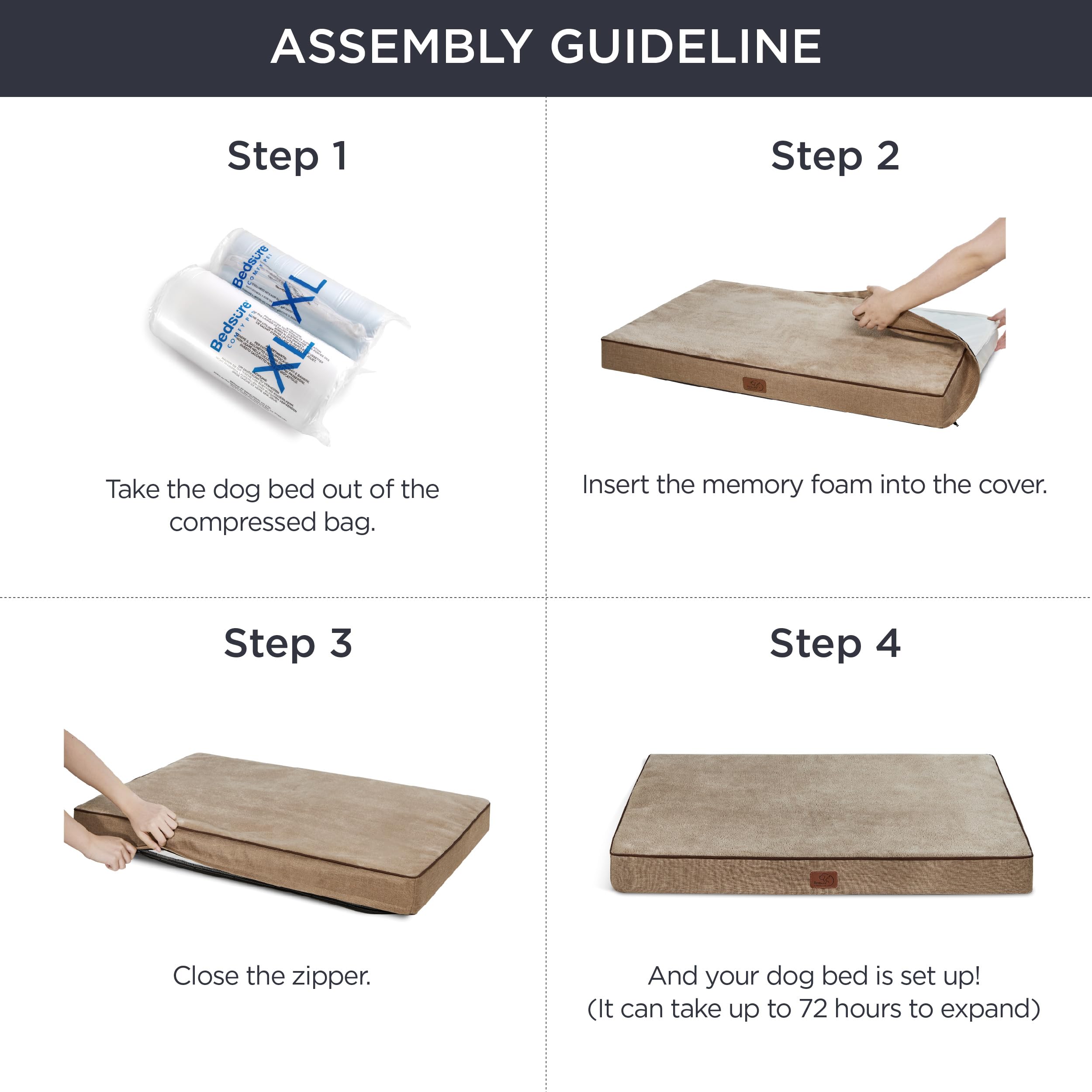 Bedsure cama para coche, soporte cómodo durante viajes