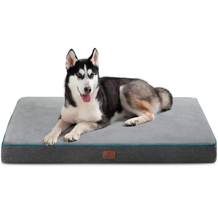 Bedsure cama para perro con espuma de memoria en superficie superior para descanso cómodo.