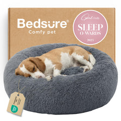 Bedsure cama forma-dona grande, descanso envolvente para perros medianos grandes.