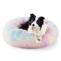Bedsure cama para perro forma de rosquilla grande 36 pulgadas, descanso cómodo.