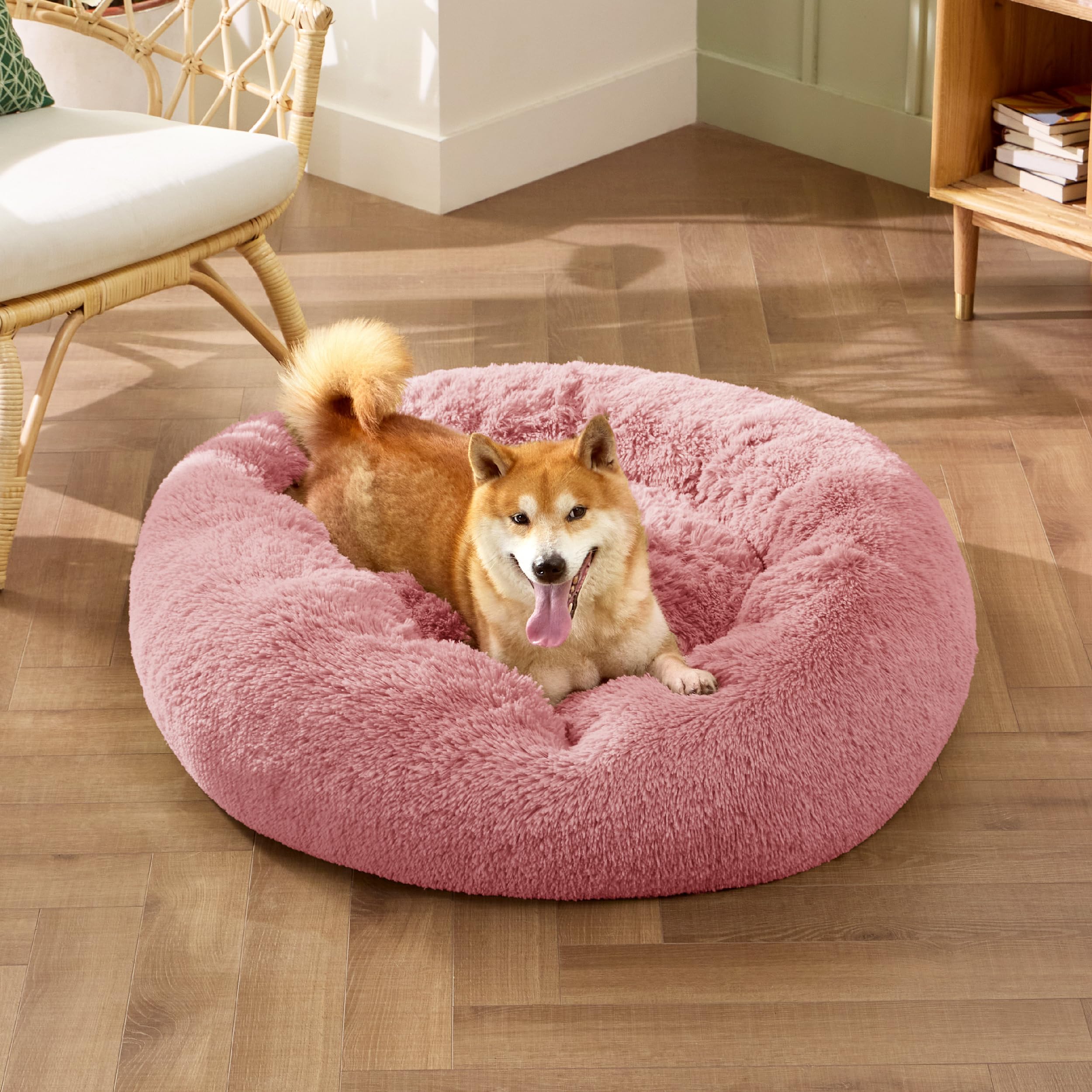 Bedsure cama con funda desmontable lavable para limpieza rápida.