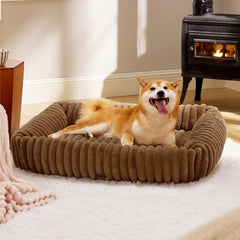Bedsure cama para perro grande con borde elevado para apoyar la cabeza.