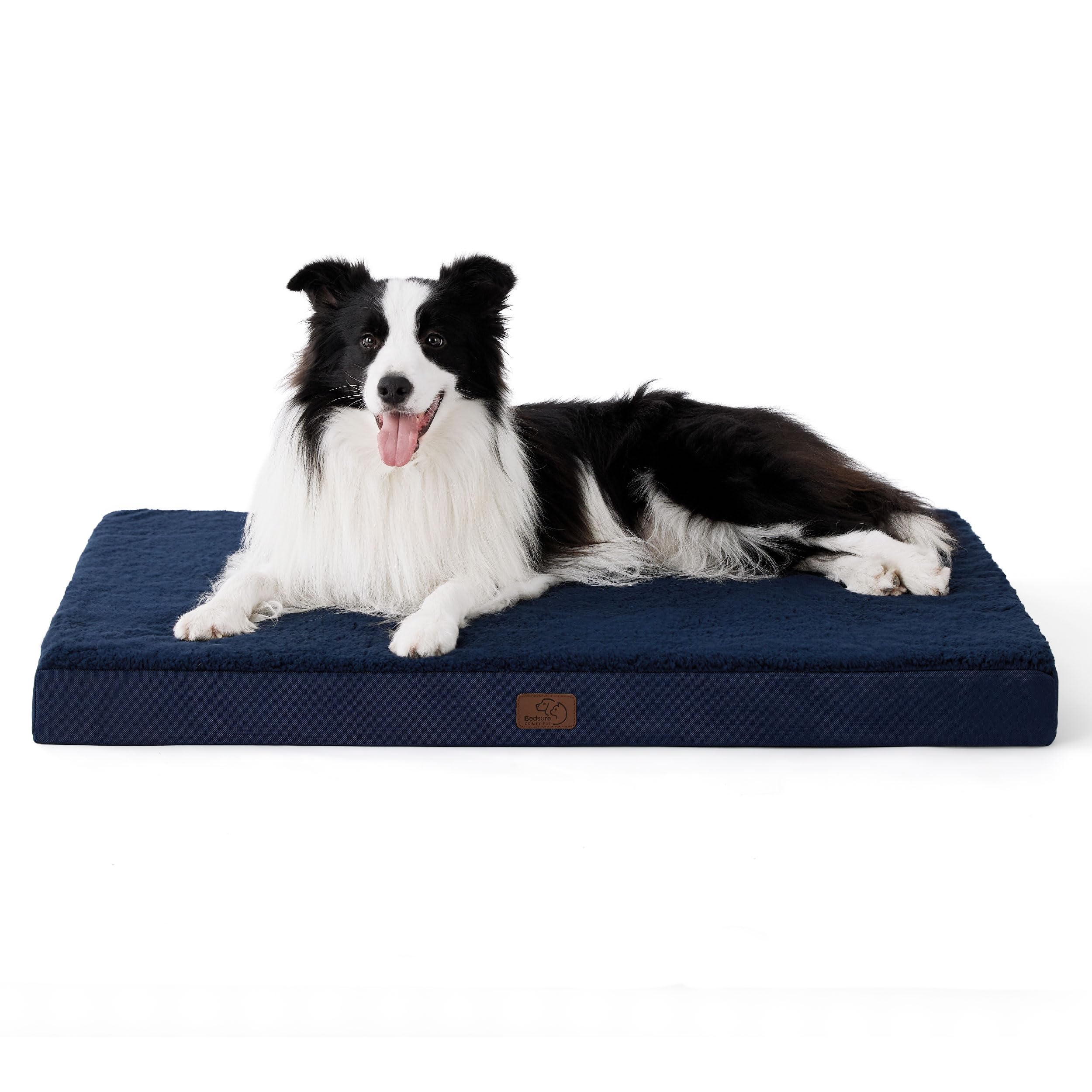 Bedsure cama-perro-grande con funda-lavable para limpieza fácil y confort diario.