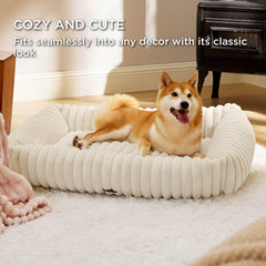 Bedsure cama para perros grande, funda con cremallera desmontable para limpieza fácil