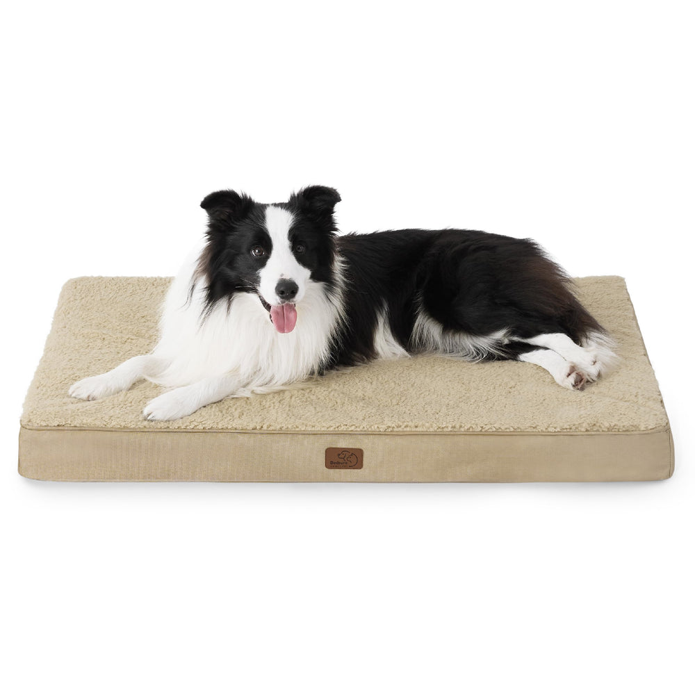 Bedsure cama para perros grandes con espuma tipo huevo para descanso cómodo y estable