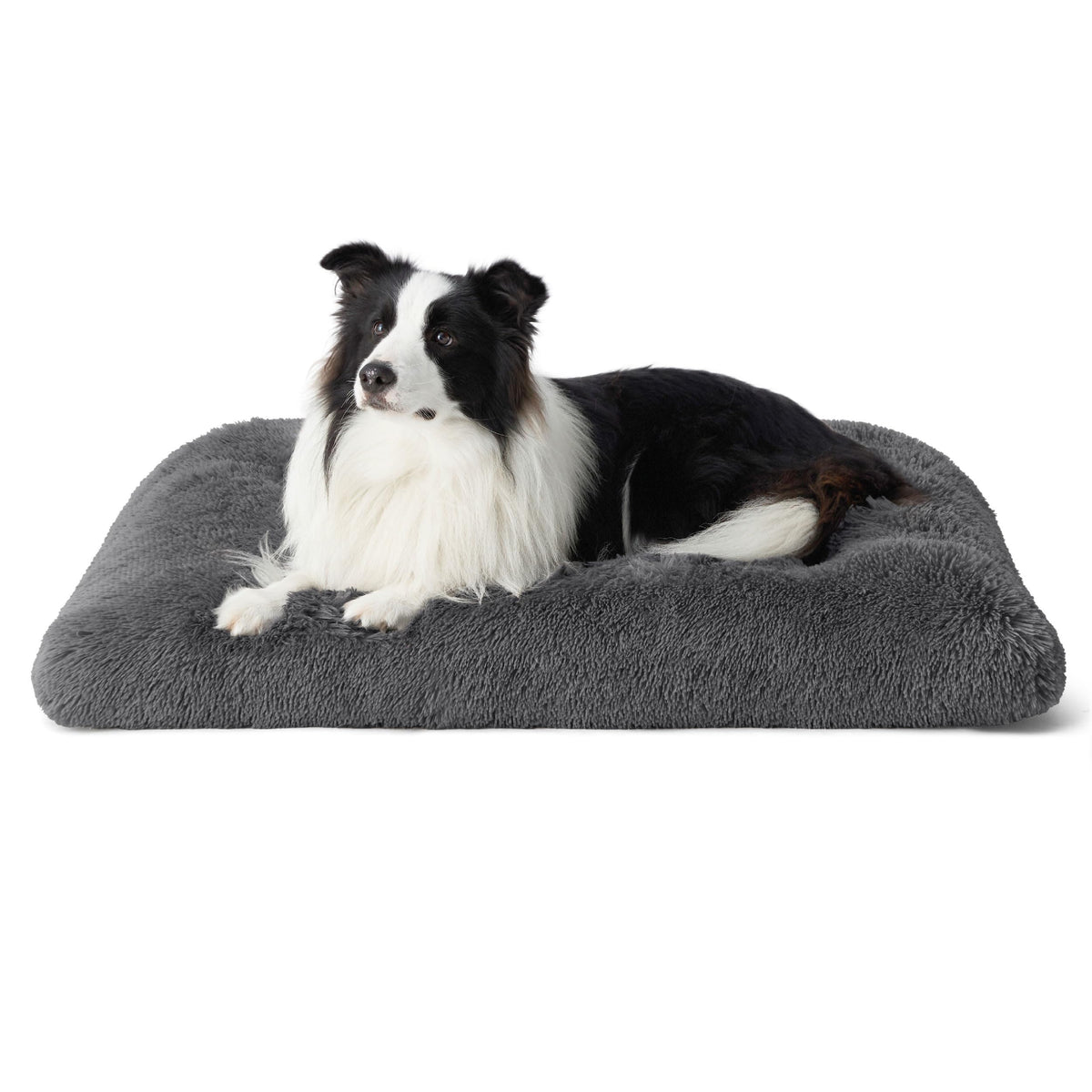 Bedsure cama para perro grande en jaula 35x23 gris oscuro, descanso suave y estable