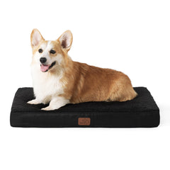 Bedsure cama grande para perro en jaula con espuma huevo ofrece soporte cómodo.