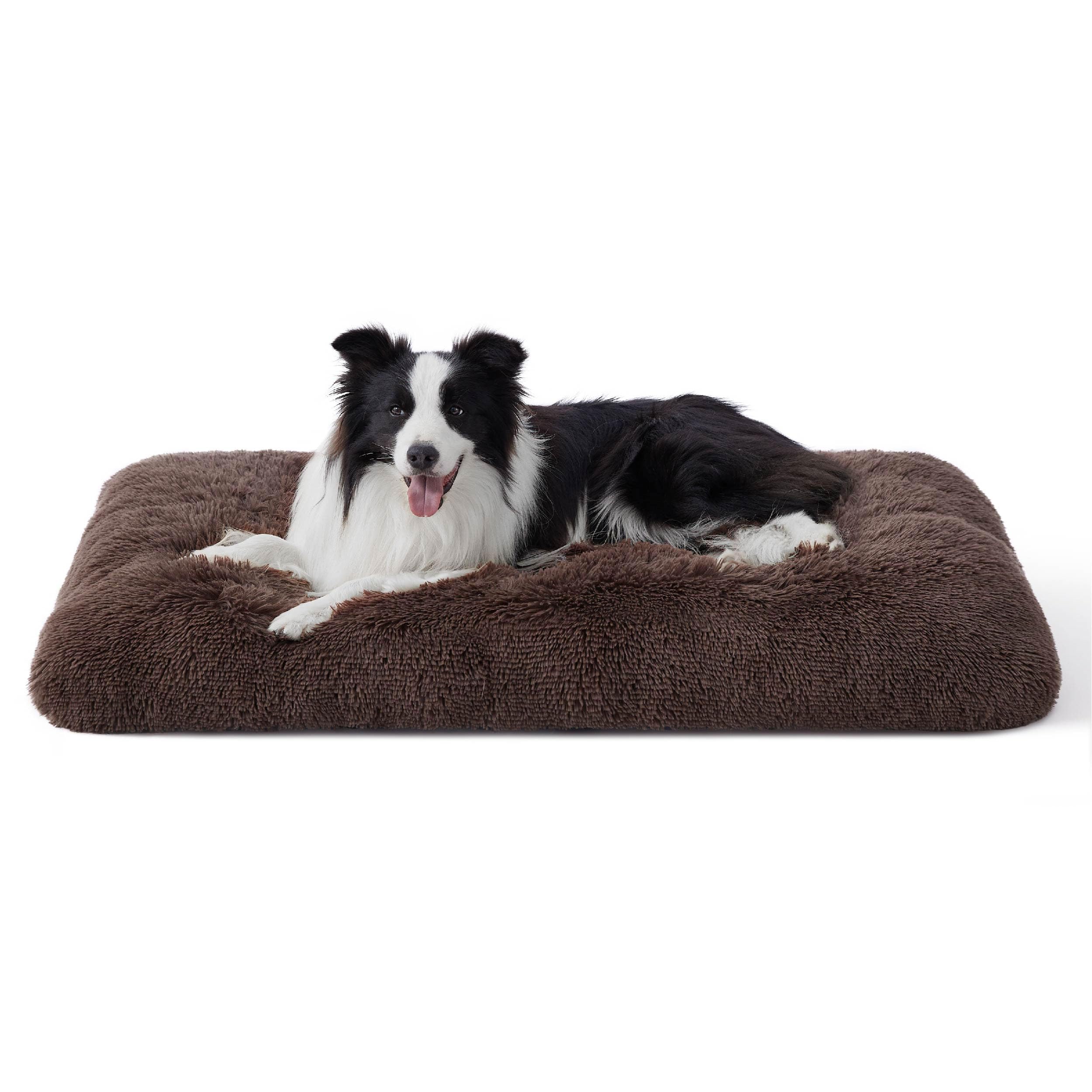Bedsure Cama para Perro Grande lavable en jaula, descanso cómodo.