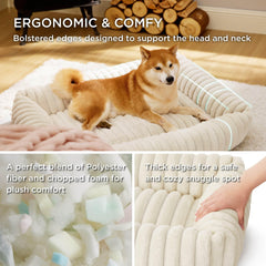 Bedsure cama para perros grande, paredes elevadas para apoyo de cabeza
