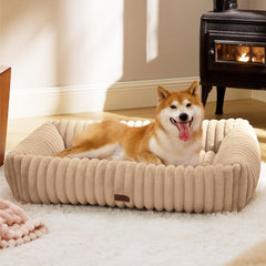 Bedsure cama para perro grande con acolchado rectangular para descanso.