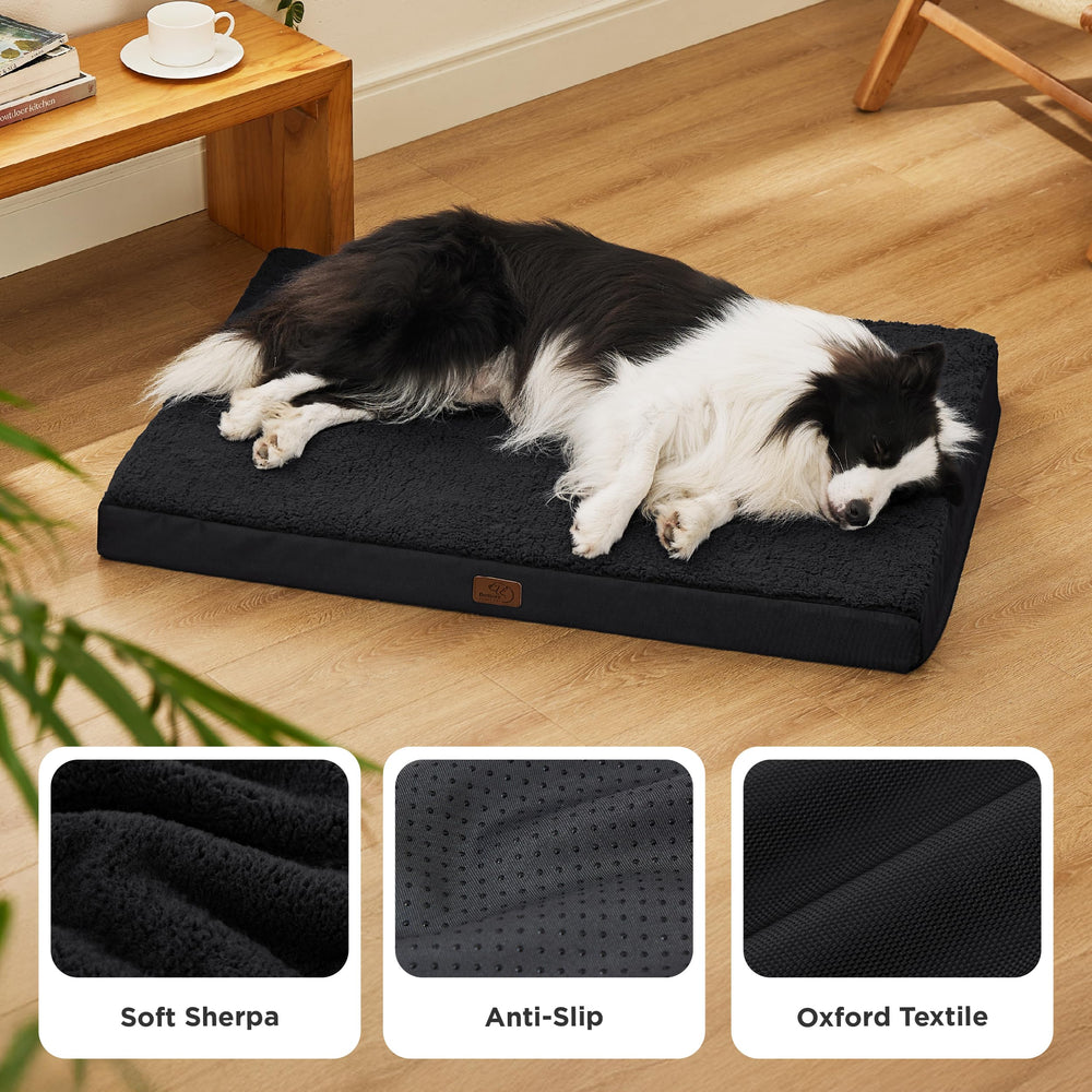 Bedsure cama para perro grande con soporte ortopédico para descanso estable.