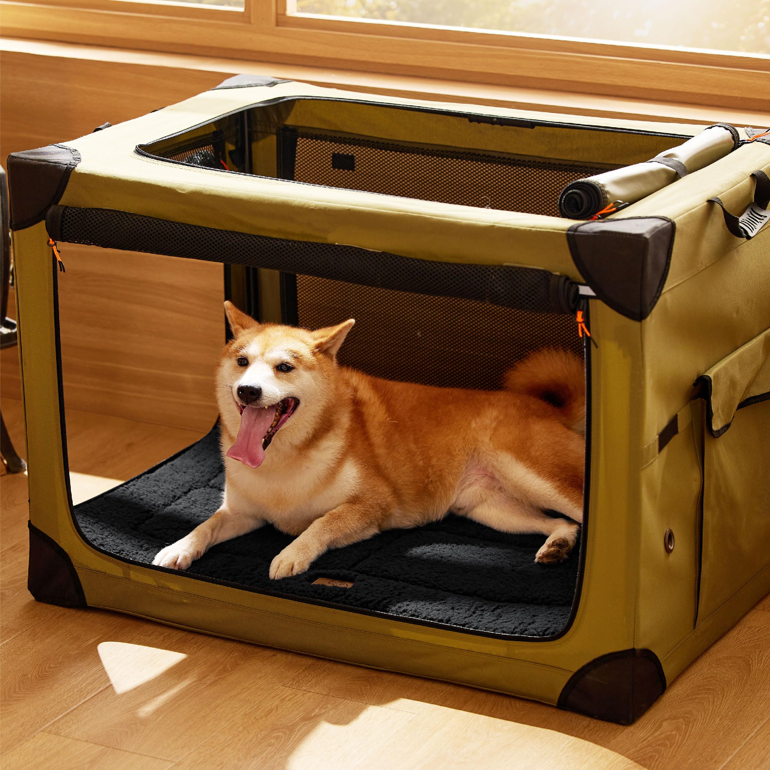 Bedsure cama para perro grande lavable para casa y traslado.