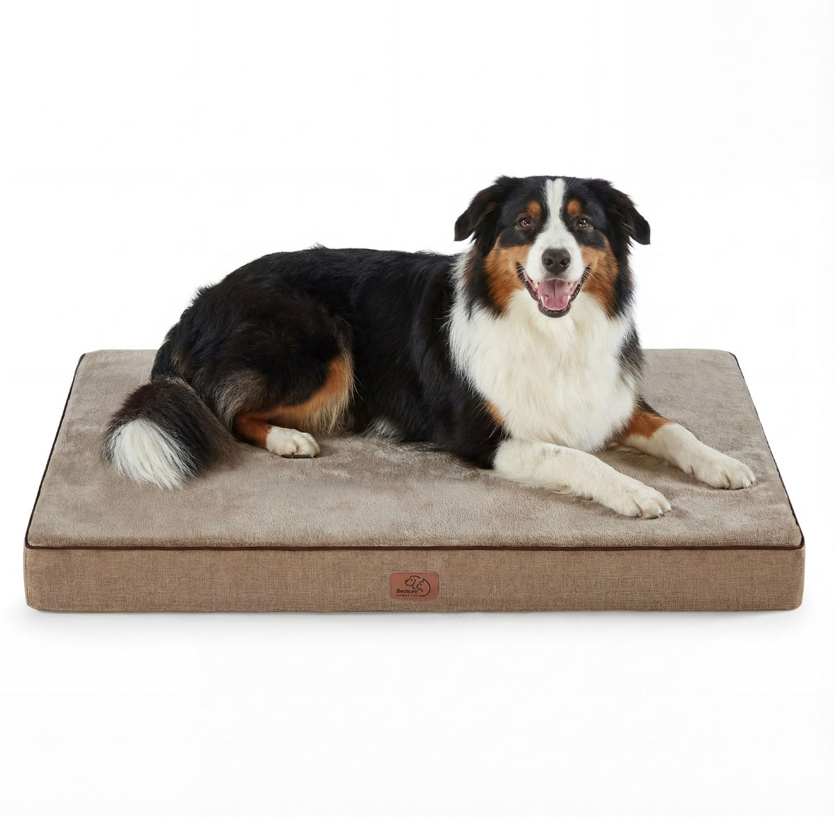 Bedsure cama para perro con jaula de espuma memoria, soporte ortopedico para perros grandes