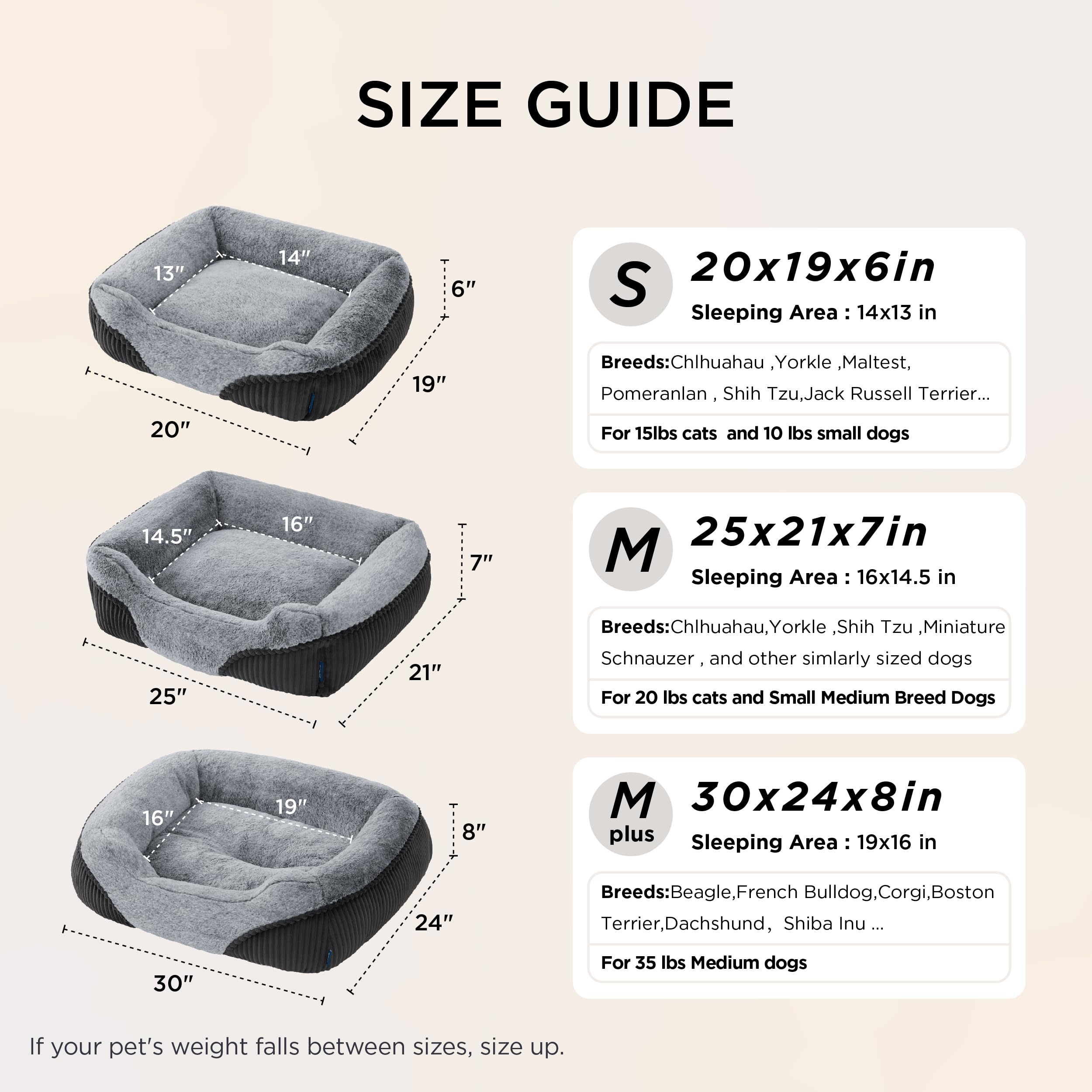 Bedsure cama para perro lavable a máquina para limpieza rápida