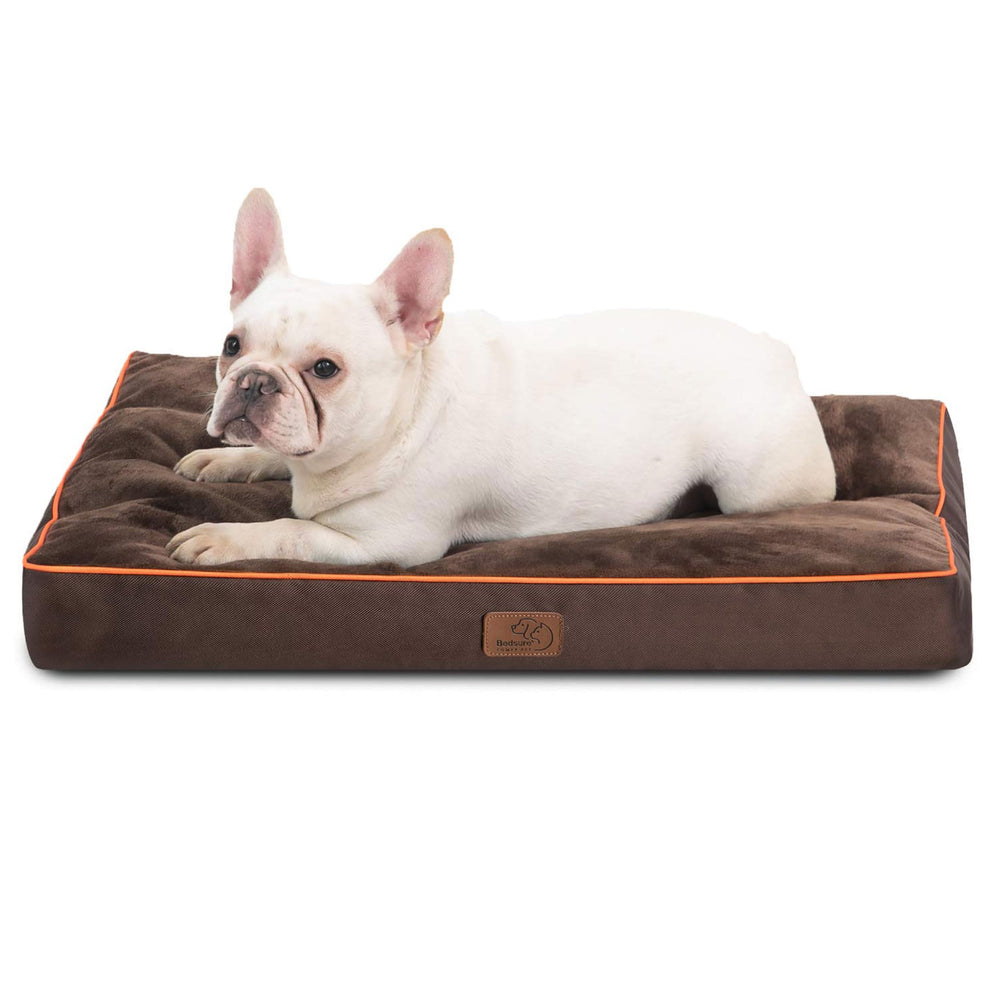 Bedsure cama perro lavable, vista de la funda 3 pulgadas, ideal para limpieza rápida.