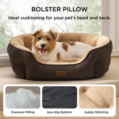 Bedsure cama para perro mediano con borde redondo ofrece confort y seguridad