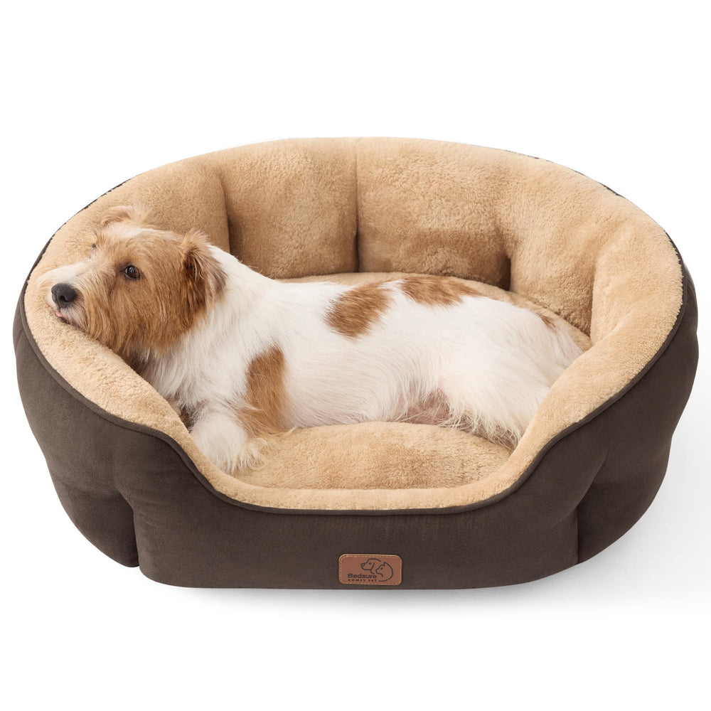 Bedsure cama para perro mediano con felpa sherpa, descanso suave y cálido