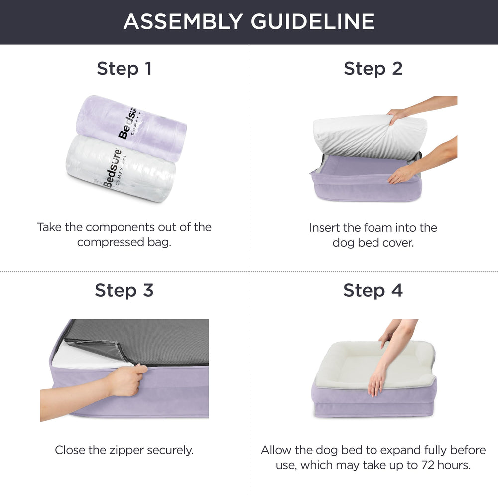 Bedsure cama ortopédica para perros grandes, funda impermeable para derrames